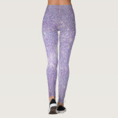 Modernes Lavendel lila Glitzer Glitzern Gift Leggings (Rückseite)