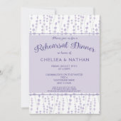 Modernes Lavendel Probe Abendessen mit Flora Einla Einladung (Vorderseite)