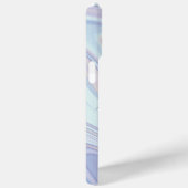 Modernes Lavendel Swirl Holographic Name Monogram Case-Mate iPhone Hülle (Rückseite / Rechts)