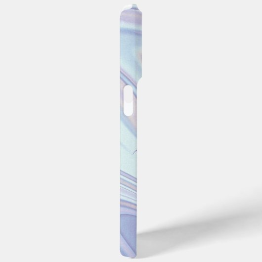 Modernes Lavendel Swirl Holographic Name Monogram Case-Mate iPhone Hülle (Rückseite / Rechts)