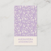 Modernes Lavendelmuster Visitenkarte (Vorderseite)