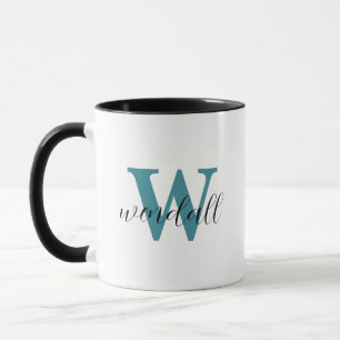 Modernes Layered-Personalisiertes Monogramm Tasse