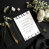 Modernes Layout Elegante Script Hochzeit Einladung