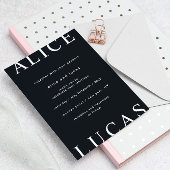 Modernes Layout Elegante Script Hochzeit Einladung