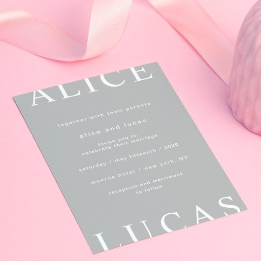 Modernes Layout Elegante Script Hochzeit Einladung