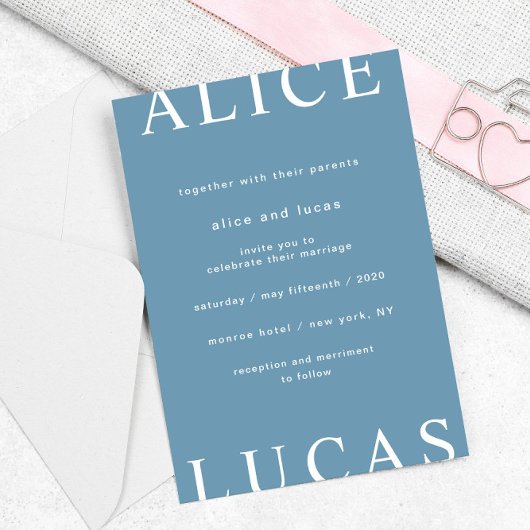 Modernes Layout Elegante Script Hochzeit Einladung