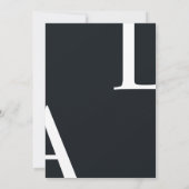 Modernes Layout Elegante Script Hochzeit Einladung (Rückseite)