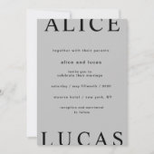 Modernes Layout Elegante Script Hochzeit Einladung (Vorderseite)