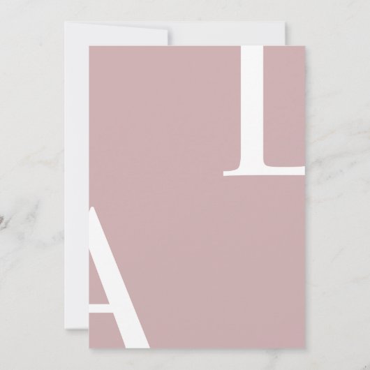 Modernes Layout Elegante Script Hochzeit Einladung (Rückseite)