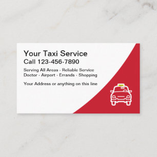 Modernes Layout Taxi Visitenkarte