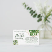 Modernes Leaf Babyduschbuch für Baby Begleitkarte (Stehend Vorderseite)