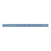 Modernes Leaf, Bud & Blume Satinband (Vorderseite)