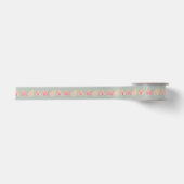 Modernes Leaf, Bud & Blume Satinband (Vorderseite)