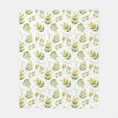 Modernes Leaf Design Fleecedecke (Vorderseite)