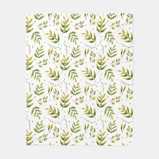Modernes Leaf Design Fleecedecke (Vorderseite)