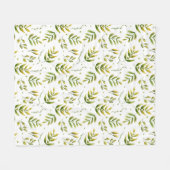 Modernes Leaf Design Fleecedecke (Vorderseite (Horizontal))