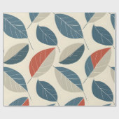 Modernes Leaf Motif Geschenkpapier (Flach)