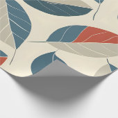 Modernes Leaf Motif Geschenkpapier (Ecke)