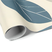 Modernes Leaf Motif Geschenkpapier (Rolleneckpunkt)