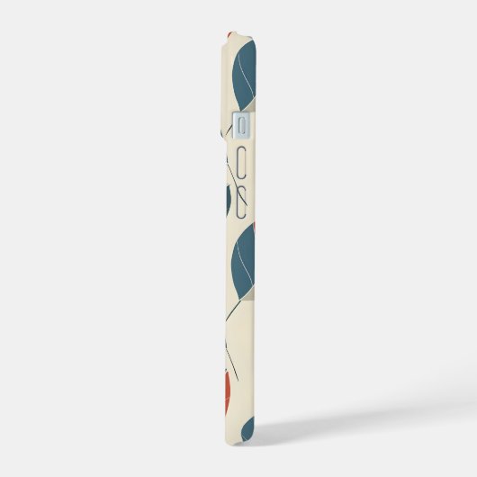 Modernes Leaf Motif iPhone 15 Hülle (Linke Seite)