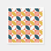 Modernes Leaf-Muster aus dem Mittelalter Serviette (Vorderseite)