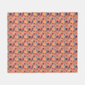 Modernes Leaf-Muster Fleecedecke (Vorderseite (Horizontal))