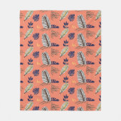 Modernes Leaf-Muster Fleecedecke (Vorderseite)