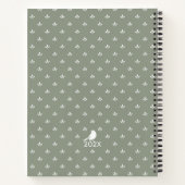 Modernes Leaf-Muster-Gartenbau | Benutzerdefiniert Notizblock (Rückseite)