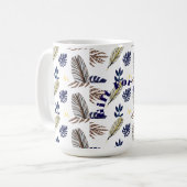 Modernes Leaf-Muster Kaffeetasse (Vorderseite Links)