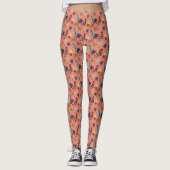 Modernes Leaf-Muster Leggings (Vorderseite)