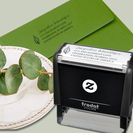 Modernes Leaf Permastempel