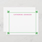 Modernes Leaf Personalisiert Mitteilungskarte (Vorne/Hinten)