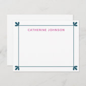 Modernes Leaf Personalisiert Mitteilungskarte (Vorne/Hinten)