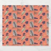 Modernes Leaf-Set für Lebensmittel und Getränke Schaumweinetikett (Einzelnes Label)