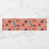 Modernes Leaf-Set für Lebensmittel und Getränke Wasserflaschenetikett (Einzelnes Label)