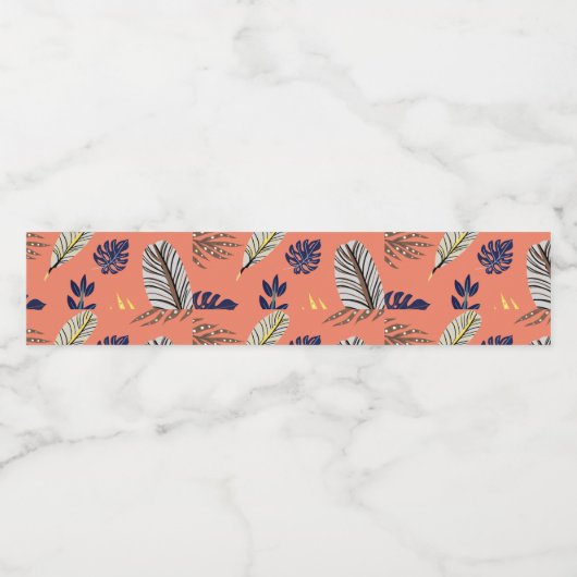 Modernes Leaf-Set für Lebensmittel und Getränke Wasserflaschenetikett (Einzelnes Label)