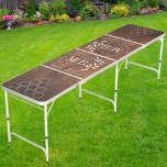 Modernes Leaf Wedding Monogram Dark Walnut Wood Beer Pong Tisch<br><div class="desc">Moderner Leaf Wedding Monogram Dark Walnut Wood Beer Pong Table, ein raffiniertes und personalisiertes Herzstück für Ihre Hochzeitsfeier. Das ist nicht nur ein Spieltisch, sondern ein raffinierter Akzent, der genau darauf ausgelegt ist, Ihren besonderen Tag zu verbessern. Dieser Tisch ist mit zeitgenössischen Blattdesigns und personalisierten Details aus Monogramm geschmückt und...</div>