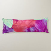 Modernes Leafdesign-Muster Seitenschläferkissen (Rückseite)