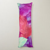 Modernes Leafdesign-Muster Seitenschläferkissen (Rückseite (Vertikal))