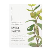 MODERNES LEAFENWASSERFARBSCHICHTBRAUTPARTY