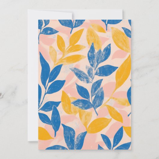 Modernes Leafy Lithograph Tischnummer Diagramm (Rückseite)