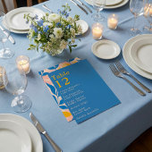 Modernes Leafy Lithograph Tischnummer Diagramm