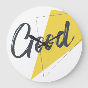 Modernes, lebendiges, kühnes Grafikdesign von Good Große Wanduhr