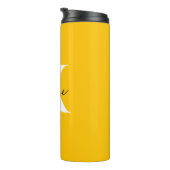 Modernes, lebendiges Personalisiertes Monogramm - Thermosbecher (Nach rechts gedreht)