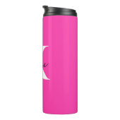 Modernes, lebendiges Personalisiertes Monogramm - Thermosbecher (Nach rechts gedreht)