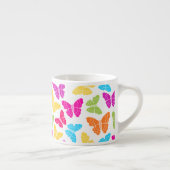 Modernes, lebendiges Rainbow Butterfly Niedliches Espressotasse (Rechts)