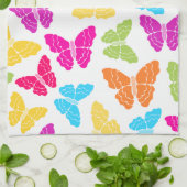 Modernes, lebendiges Rainbow Butterfly Niedliches  Geschirrtuch (Gefaltet)