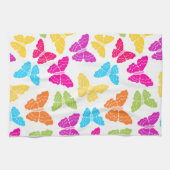 Modernes, lebendiges Rainbow Butterfly Niedliches  Geschirrtuch (Horizontal)