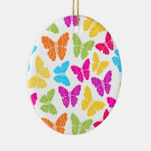 Modernes, lebendiges Rainbow Butterfly Niedliches  Keramik Ornament (Rechts)