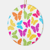 Modernes, lebendiges Rainbow Butterfly Niedliches  Keramik Ornament (Links)